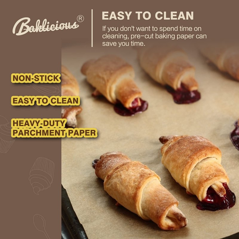 BAKLICIOUS 220 Pcs 9x13 inch Unbleached Parchment Paper Baking Sheets,