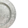6 Embossed Decorative Silver Round Floral Charger Plates Christmas Xmas