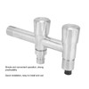 G1/2 Stainless Steel Faucet 1 Inlet 2 Outlet Washing Machine