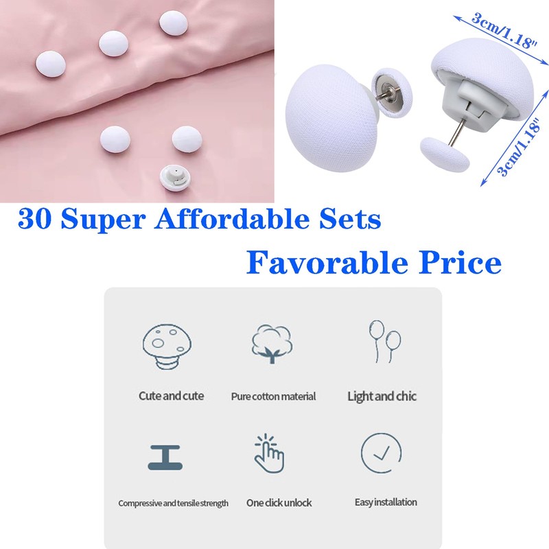 30 Pcs Duvet Clips, Comforter and Curtain Pins - Use