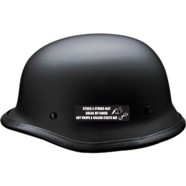 USA Biker Goods Sticks & Stones May Break My Bones But Whips & Chains Excite Me Helmet Sticker S