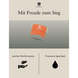 SWORTS Glory Visor (Unisex) Hair-Friendly Running Visor for Men and Women (Summer Running Cap), Yellow peach, Unit size