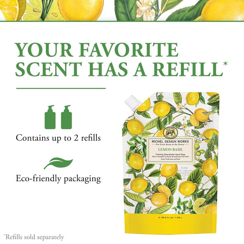 Michel Design Works Foaming Hand Soap, Lemon Basil
