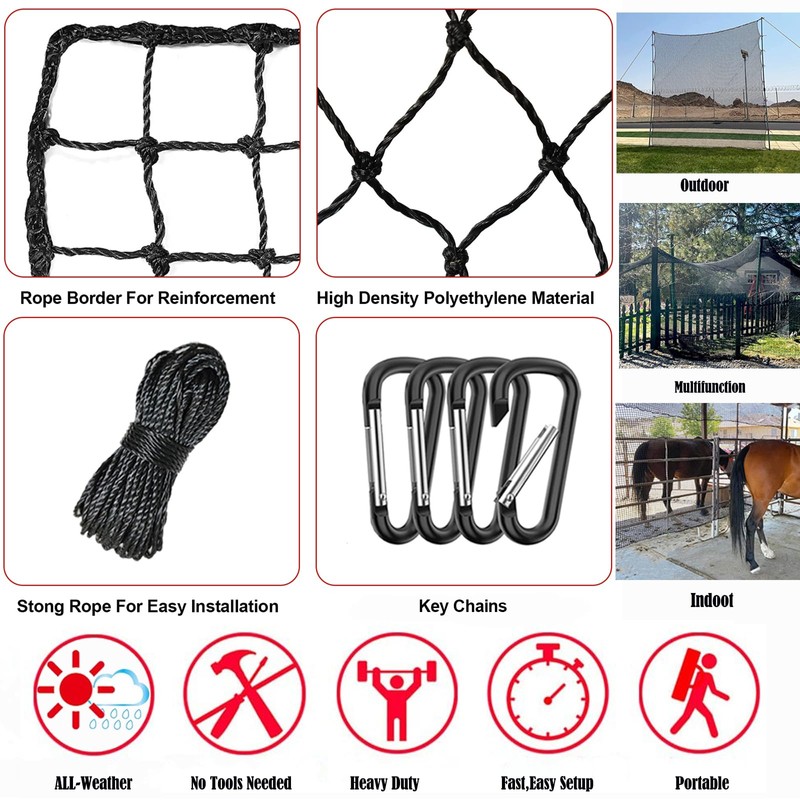 AOLIGEIJS Golf Net,Golf Practice Net,Sports Netting,Sports Practice Barrier Net,Heavy Duty