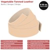 ELW Import Tooling Leather - Cinturón natural de cuero curtido