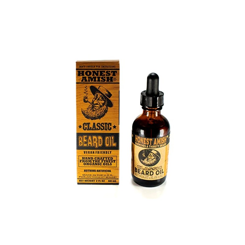 Honest Amish Aceite Clásico para Barba, 2 oz