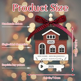 Leseogye New Home Ornament 2025 House Warming Gifts for Women Couple Beautiful Wooden House Hanging Ornaments New Home Gifts for Friends Neighbourhood Couple Family