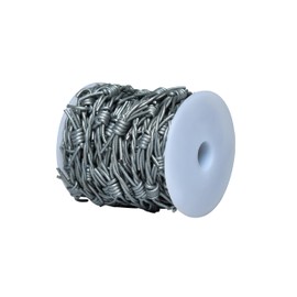 Artificial Barbed Wire Ribbon Trim Real Leather Cord for Party Home Decoration, Gift Boxes, DIY Crafts - 33 Feet Spool by Cords Essentials (Gray)