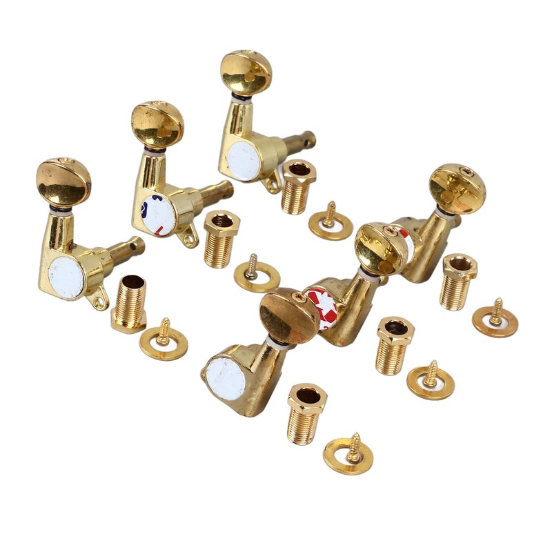 6Pcs Full Closed Guitar Tuning Key Accurate Fast Operation Stable