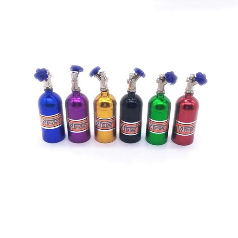 KEEDA 2 PCS Metal Simulated NOS Nitrogen Bottle with Bracket