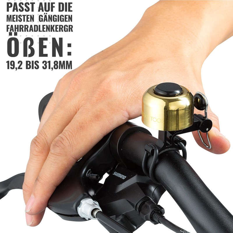 PRO BIKE TOOL Bicycle Handlebar Bell - Clear Ringtone for