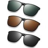 Frienda 3 Pares Gafas de Sol Polarizadas con Clip Grandes