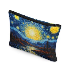 Flashideas - Bolsa de maquillaje para bolso de viaje, portátil pequeño organizador de cosméticos para mujer, Noche Estrellada (Starry Night Print), 1 conjunto