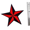 Unbranded Red Nautical Star Iron On Embroidered Patch 3" x