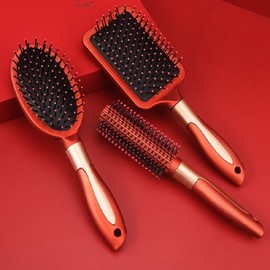 Hair Volumizing Multi-purpose Rib Comb Brush Rolling Brush 3ea