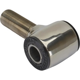 Speedway Motors Forged Stainless Steel 4-Bar Rod End with 3/4-16 RH Thread, Polished Finish, Polyurethane Bushing with 5/8" Sleeve for Smooth Ride and Adjustable Suspension Links