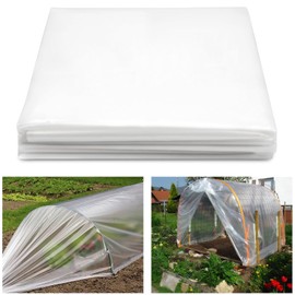 YEZIDE 3x10M Polythene Sheeting Heavy Duty Extra Thick Clear Plastic Sheeting Dust Waterproof Garden Grow Polytunnel Cover Sheets for Gardening Farming Greenhouse Covers Protection