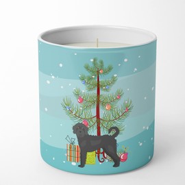 Caroline's Treasures CK3847CDL Black Labradoodle Christmas Tree 10 oz Decorative Soy Candle Nature Soy Wax Essential Oil Home Decor Ideal for Bedroom Kitchen Bath Office Gift, 10 oz