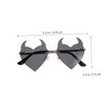 OATIPHO Fashion Rimless Shaped Sunglasses for Parties Uv Eyewear for