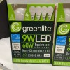 Greenlite Energy Star 2X 4Pack Greenlite 9W LED 60W non-Dimmable
