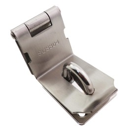 CTWHA 60x39x35mm 304 Stainless Steel 90 Degree Angle Hasp Padlock with Screws for Sliding Door Cabinet Toolbox