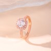 Anillo solitario de circonita cúbica para el día de la