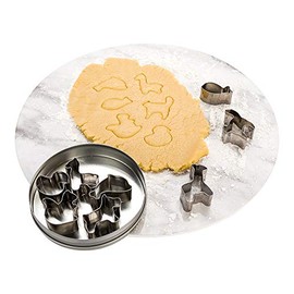 Pastry Tek 8-Piece Animal Cookie Cutters, 1 In Tin Box Farm Animal Cutters - Mulitple Shapes, Precise Outlines, Metal Animal Cutters Set, For Desserts Or Treats - Restaurantware