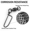 Alwonder 20 Pcs Fishing Swivel and Snap Saltwater Freshwater Ball