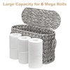 Toilet Paper Storage Basket with Lid, Narrow Bathroom Organizer for