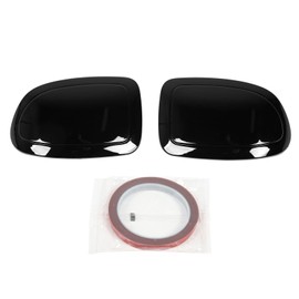 1 Pair Wing Mirror Cover Cap Left Right Door Mirror Housing Replacement For Chevy Silverado 1999 to 2006 Glossy Black