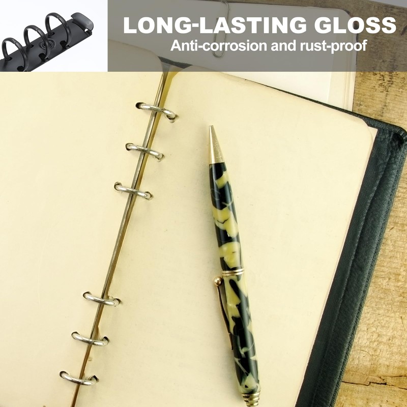 PATIKIL A5 6-Hole Ring Binder Mechanisms, 3 Set Binder Spines