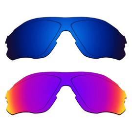 Alphax 2 Pair Polarized Replacement Lenses for Oakley EV Zero Path OO9308 - Deep Water+Midnight Sun