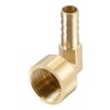 sourcing map Brass Hose Barb Fitting Elbow, 10mm Barbed x