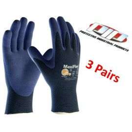 PIP 34-274 MaxiFlex Elite Lightweight Gloves, Nitrile Foam Grip, 3 Pair / SM-XL - Small