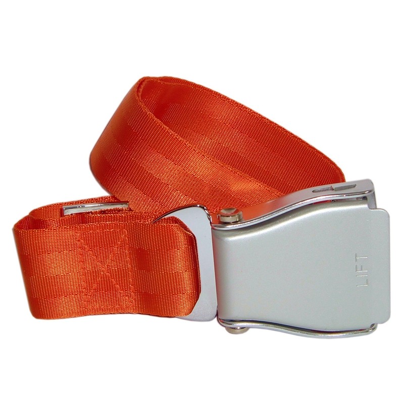 Honbeanify Skybelt Airplane Belt Silver/Orange Flying Belt Seat Belt, orange