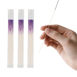 Gusruvti 180 Pcs Ear Piercing Cleaner Floss Disposable earring piercing hole cleaner, Ear Piercing Care Cleaning Line Tool, Earring Hole Cleaner Odor Removal Ear Care（Purple）