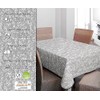 BEAUTEX Oilcloth Tablecloth Wipe Clean Non-Slip with Piping Band Square