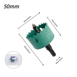Bi-Metal Hole Saw Drill Bit, Wood, Plasterboard, Resin, Plastic, Plywood, Aluminum, Stainless Steel, Iron, Hole Drilling, Cutting Diameter 2.0 inches (50 mm), High Quality
