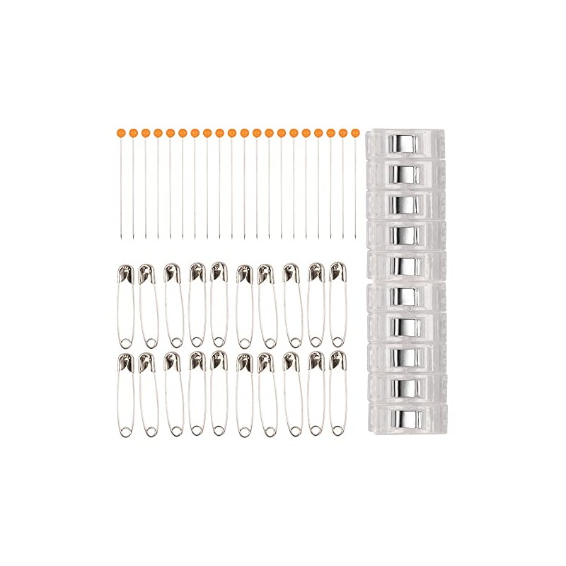 Fiskars Fastening 50 Piece Sewing Kit, Clear/Orange