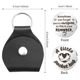 Inspirational Motivational Keychain for Women - Sometimes You Forget You Are Awesome - Positive Gift for Friends, Sisters - Little Pocket Hugs - Valentine's Day