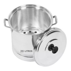 Vaporera Olla Tamalera 20 Litros Aluminio