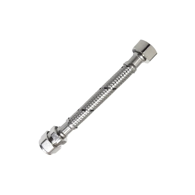 Reeds 15mm x 1/2inch Flexi 161mm Short Flexible Braided Tap