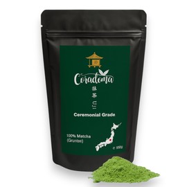 Matcha Ceremonial Grade from Japan - 100% Natural Matcha Powder, Hand Ground from First Harvest, Original Japanese Green Tea in 100 g Bag - Pure Quality and Traditional