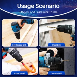 Cordless Drill for Ma-kita 18V Batteries, 1/2 inch Brushless Impact Hammer Drill, 20+2 Torque Setting, 1800RPM, 2 Speed, LED Driver/Drill Kit, Electric Screwdriver(No Battery)-JOVANT