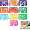 100PC Papel Picado Mexicano para Altar Día Muertos 37x25 cm