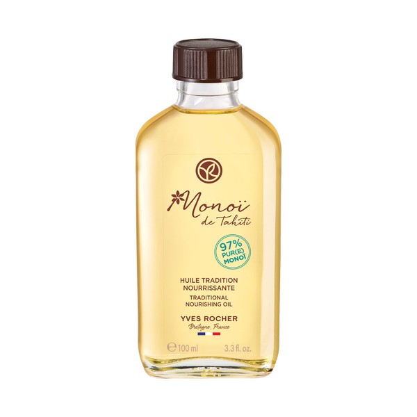 Yves Rocher Monoï Traditional Nourishing Oil | Intensely Moisturize & Nourish Skin | 3.3 fl oz