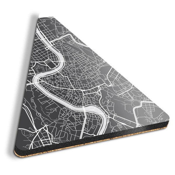 1 x Triangle Coaster - Rome Italy Urban Street Map