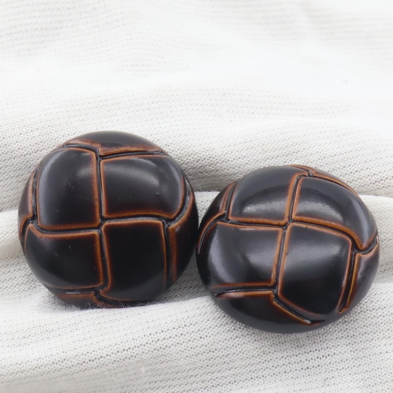 12 PCS 18 mm Brown Plastic Buttons for Sewing and