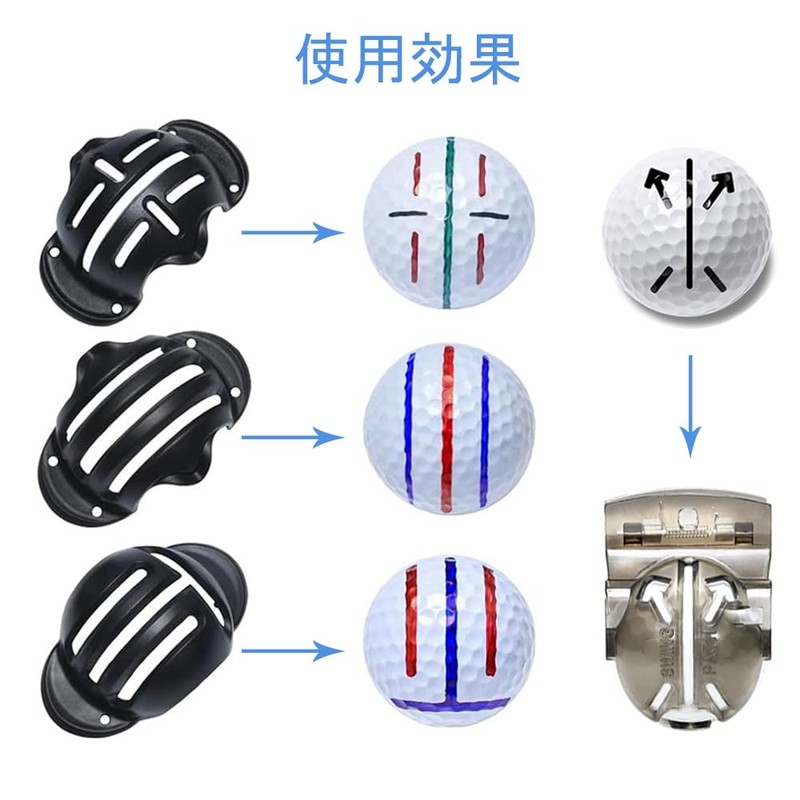 Phyxiul Golf Ball Line Marker 8-Piece Set Ball Line Marker