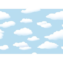 LYRYGS 7X5ft Blue Sky White Cloud Backdrop Birthday Party Photography Background Aviator Newborn Baby Shower Children Kids Birthday Party Decoration Portrait Photo Studio Shoot cp-514